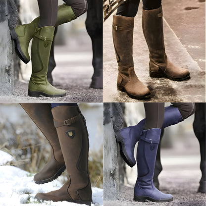 Women's Knee-High Outdoor and Riding Boots for All-Weather Comfort