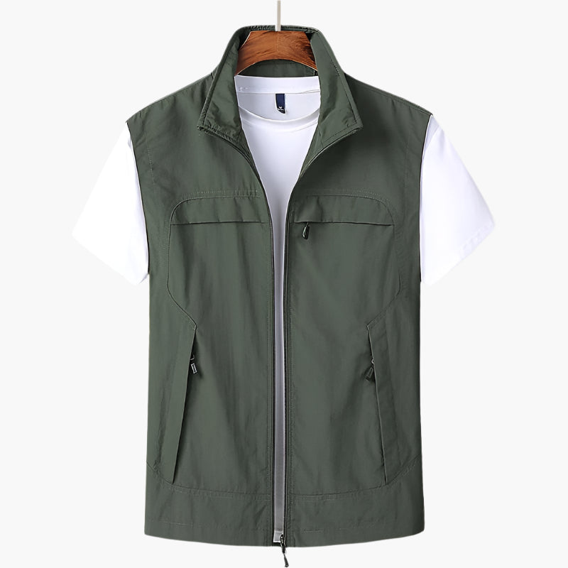 Men's Outdoor Utility Vest – Modern Sleeveless Casual for Hiking, Travel & Everyday
