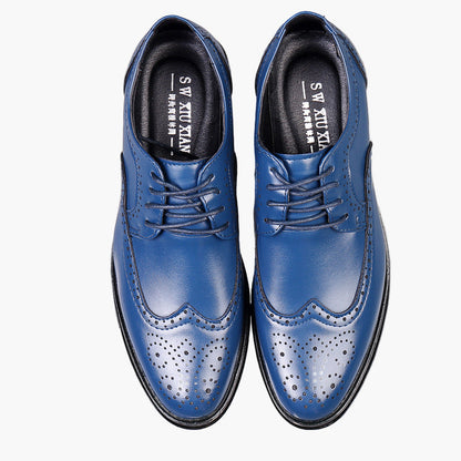 Men's Classic Oxford Dress Shoes with Brogue Detailing for Formal and Business Wear