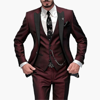 Men's 3-Piece Modern Fit Suit Set – Formal Business & Wedding Attire