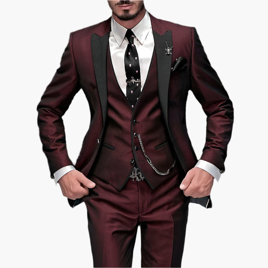 Men's 3-Piece Modern Fit Suit Set – Formal Business & Wedding Attire